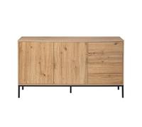 Calicosy - Aparador con 2 puertas y 4 cajones, L140 cm Lenny | Apertura Push & Jersey, Salón, Comedor, 140 x 40 x 80 cm