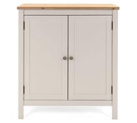 Calicosy - Aparador pequeño de 2 puertas, efecto cachemira y roble A80 cm - LUND