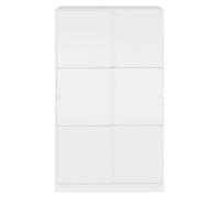 Calicosy - Armario 2 puertas correderas blanco brillante H200 cm - NINO