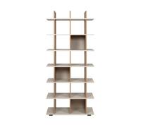 Calicosy - Biblioteca (10 nichos, estructura, decoración de roble, 80 x 175 cm), diseño de Arvid