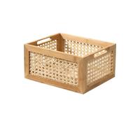 Calicosy - Caja de bambú y ratán mediano modelo - 30 x 25 x 15 cm