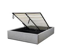 Calicosy - Cama canapé 140x190 cm cubierto de tela gris - ALBA