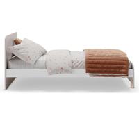 Calicosy - Cama lit de 90x190 cm con decoración en crema lacada y madera clara - LOU