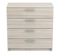 Calicosy - Cómoda 4 cajones L79,6 cm, decoración madera clara - Costoso