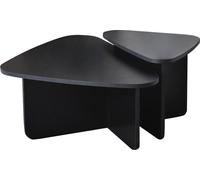 Calicosy - Conjunto de 2 mesas bajas en forma de triángulo con bordes redondeados L90/L60 cm - BALLARE