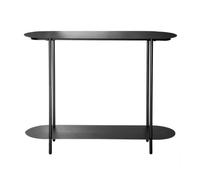 Calicosy - Consola de 2 niveles de metal negro - Sasha - 99 x 30 x 77 cm