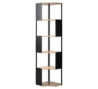 CALICOSY - Estantería de esquina con 5 niveles y laterales de metal , altura 172 cm - EKLO
