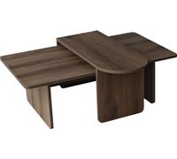 Calicosy - Juego de 2 mesas de centro con tableros asimétricos L105 cm - LIVIA