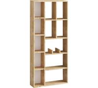 Librería con 12 compartimentos acabado roble zafiro h170 cm - demios 75 cm
