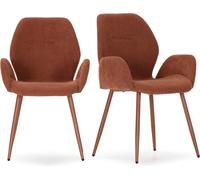 Calicosy - Lote de 2 sillones tapizados con patas de metal H86 cm - SOLA