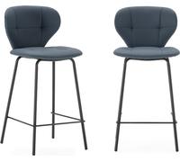 Calicosy - Lote de 2 taburetes con patas de metal H67 cm - MAURA