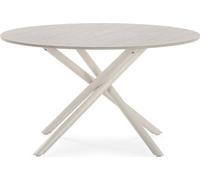 Calicosy - Mesa de centro redonda con efecto travertino Ø 80 cm - YSIA