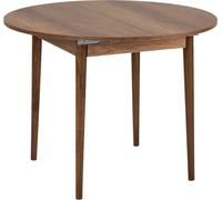 Calicosy - Mesa de comedor extensible de 100 a 131 cm con tablero redondo - KLARA