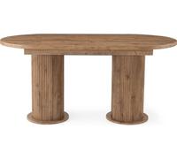 Calicosy - Mesa de comedor extensible de 180 a 216 cm decorada en nogal - GUSTO