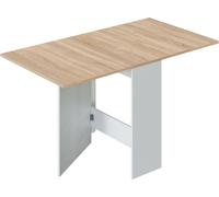 Calicosy - Mesa plegable blanca y madera clara - Al.78 cm - Fly
