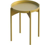 Calicosy - Mesita auxiliar con bandeja redonda de metal H57 cm - COLE