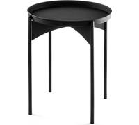 Calicosy - Mesita auxiliar con bandeja redonda de metal H57 cm - COLE