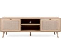 Calicosy - Mueble de TV 2 puertas 150 cm - Impresión efecto ratán