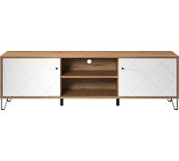 Calicosy - Mueble de TV 2 puertas y 2 nichos blanco mate L183 cm - Touch