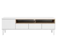 Calicosy - Mueble TV 1 puerta, 3 cajones y 2 huecos L155,7 cm - APRIL