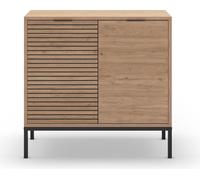 Pequeño buffet de 2 puertas y patas de metal ariel - l80 cm