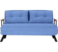 Calicosy - Sofá cama de 2 plazas convertible en tela con patas metálicas L133 cm - SANDO