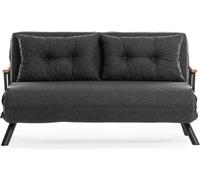 Calicosy - Sofá cama de 2 plazas convertible en tela con patas metálicas L133 cm - SANDO