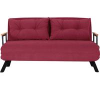 Calicosy - Sofá cama de 2 plazas convertible en tela con patas metálicas L133 cm - SANDO