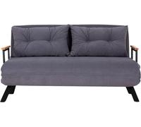 Calicosy - Sofá cama de 2 plazas convertible en tela con patas metálicas L133 cm - SANDO