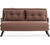 Calicosy - Sofá cama de 2 plazas convertible en tela con patas metálicas L133 cm - SANDO