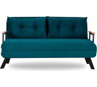 Calicosy - Sofá cama de 2 plazas convertible en tela con patas metálicas L133 cm - SANDO