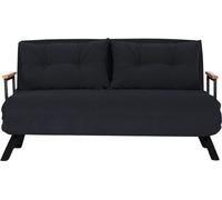 Calicosy - Sofá cama de 2 plazas convertible en tela con patas metálicas L133 cm - SANDO