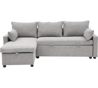 CALICOSY - Sofá cama de tela con chaise longue, modelo de 3 plazas, longitud 219 cm - LOUISON