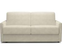Calicosy - Sofá de 3 plazas de terciopelo de canalé marfil convertible en cama de 140x190 cm - GIULIA