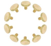 CALLARON 10 Piezas Tornillo de Pulgar para Ventana, Tornillo de Latón Dorado, para Varillas de Soporte y Compases de Ventana, Uso Doméstico