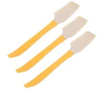 CALLARON 8 Espátulas de Silicona Utensilios Prácticos y Duraderos para Cocina Multiusos Superficie Lisa, Color Amarillo, Ideales para Tarros y Repostería
