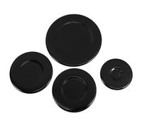 CALLARON Accesorios para Estufa de Gas 4 Tapas para Quemador de Metal, Cabezal para Hornillas de Cocina Empotrable y Recambios de Cocina