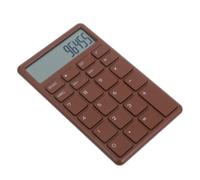 CALLARON Calculadora Portátil de Estudiante, Mini Calculadora de Bolsillo, Abs, Color Café, Pantalla LCD Grande, a Batería, Fácil de Usar, para Escuela y Oficina