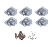 CALLARON Conector de Patas de Mesa de Hierro Biselado, Plateado 6 Piezas | Junta Práctica para Pata Inclinada, Uso en Mesa y Mesita, Fijación Segura, Acabado Plata