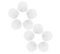 CALLARON Pompones Blancos de Piel Sintética Clips para Zapatos Sombreros y Decoración Navideña 12 Piezas de 7 CM Accesorios Versátiles para Manualidades y Moda Festiva