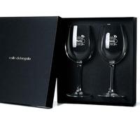CALLE DEL REGALO Copas de vino personalizadas | Copas de vino de cristal de 58 OSECHA, 2 COPAS CON ESTUCHE)