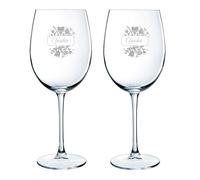 CALLE DEL REGALO Copas de vino personalizadas | Copas de vino de cristal de 58 LORES, 2 COPAS)