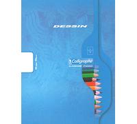 Calligraphe 7551C - Lote de 15 cuadernos de dibujo (una marca de Clairefontaine) - 17 x 22 cm - 32 páginas sólidas blancas - Papel 90 g - Tapa para Sobres - Colores aleatorios
