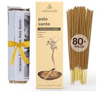 Calmveda Incienso Palo Santo Varillas - (80% Orgánico) Sin Carbón, Flor Reciclada | Incienso Espiritual de Limpieza | Para Limpiar la Casa de Malas Energías | Larga Duración