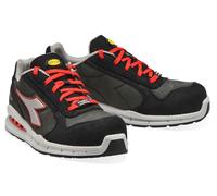 Utility Diadora - Calzado de Trabajo bajo Run Net AIRBOX Low S3 SRC para Hombre y Mujer (EU 44) c9034 Asfalto Silver Rojo