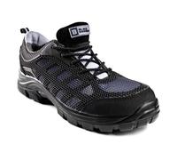 Calzado de seguridad impermeable para hombres Puntera de composite Sin Metal ultraligera Botas de trabajo para caminar con entresuela de Kevlar y al tobillo S3 SRC 8007 Black Hammer (45 EU)