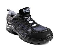 Calzado de seguridad impermeable para hombres Puntera de composite Sin Metal ultraligera Botas de trabajo para caminar con entresuela de Kevlar y al tobillo S3 SRC 8007 Black Hammer (41 EU)