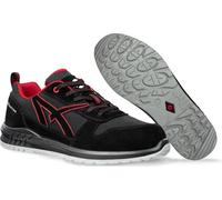 Calzado de trabajo CLIFTON ST LOW, talla 42 W. 11, color /rojo, confeccionado en ante hidrofugado, con protección O2, electroestática ESD y certificación SRC según la norma EN ISO 20347