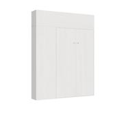 Cama 140 Kentaro Fresno Blanco con columna - mueble alto vasistas - mueble alto sobre columna - Itamoby
