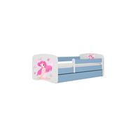 Cama 160 x80 cm Kocot Kids com gaveta e colchão BabyDreams Fairy Borboletas Blue